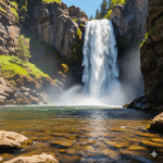 maak een foto van een waterval dat lijkt op een schilderij