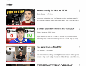 bekeken videos week 1