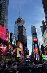 voor het eerst Time Square zien!